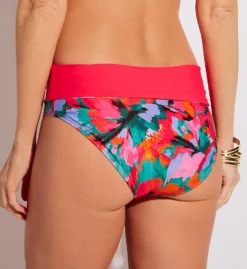 Sunsets Hummingbird Cove Tropical Print Fold-Down High Waist Swim Bottom -Her Room US sunsets suns01 310bhc cs1