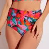 Sunsets Hummingbird Cove Tropical Print Fold-Down High Waist Swim Bottom -Her Room US sunsets suns01 310bhc gs
