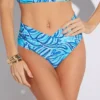 Sunsets Seaside Vista Tropical Blue V-Front Crossover Swim Bottom -Her Room US sunsets suns01 31bsv gs