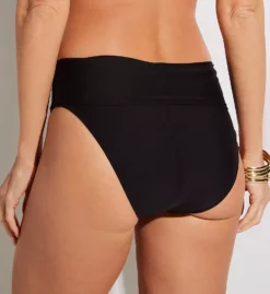Sunsets Black Hannah High Waist Swim Bottom – Fold-Over Versatile Coverage Bikini Bottom -Her Room US sunsets suns01 33b cs1
