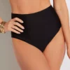 Sunsets Black Hannah High Waist Swim Bottom – Fold-Over Versatile Coverage Bikini Bottom -Her Room US sunsets suns01 33b gs