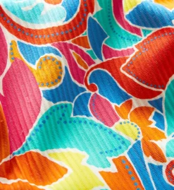 Sunsets Festive Floral Ribbed Hannah Foldover High Waist Swim Bottom -Her Room US sunsets suns01 33bff cs2