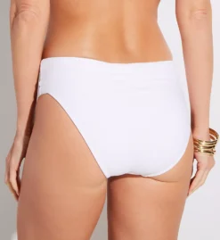 Sunsets White Lily Hannah High Waist Swim Bottom - Pure White Foldover Bikini Lower -Her Room US sunsets suns01 33bwl cs1
