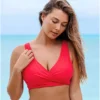 Sunsets Geranium Elsie Underwire Swim Top – Bra-Sized Strappy Pullover Bikini -Her Room US sunsets suns01 523g gs