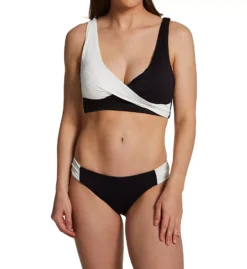 Sunsets Roll The Dice Elsie Underwire Swim Top – Ribbed Color Block Crossover Bikini -Her Room US sunsets suns01 523rol cs1