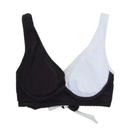 Sunsets Roll The Dice Elsie Underwire Swim Top – Ribbed Color Block Crossover Bikini -Her Room US sunsets suns01 523rol cs5