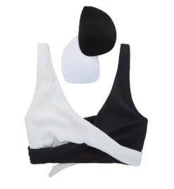 Sunsets Roll The Dice Elsie Underwire Swim Top – Ribbed Color Block Crossover Bikini -Her Room US sunsets suns01 523rol cs6