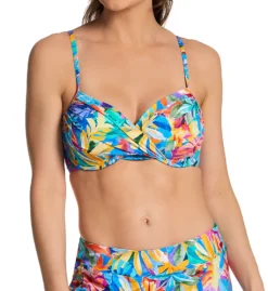 Sunsets Alegria Crossroads Palm Print Underwire Convertible Bikini Top