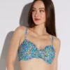 Sunsets Pansy Fields Crossroads Underwire - Multicolor Floral Bra-Sized Swim Top -Her Room US sunsets suns01 52pf gs