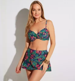 Sunsets Welcome To Rio Crossroads Tropical Print Underwire Plunge Bikini Top -Her Room US sunsets suns01 52wtr cs2