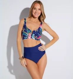 Sunsets Island Getaway Vienna V-Wire Bikini Top - Tropical Floral Bra-Sized Convertible Swimwear -Her Room US sunsets suns01 530ig cs3