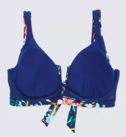 Sunsets Island Getaway Vienna V-Wire Bikini Top - Tropical Floral Bra-Sized Convertible Swimwear -Her Room US sunsets suns01 530ig cs5