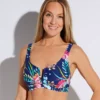 Sunsets Island Getaway Vienna V-Wire Bikini Top - Tropical Floral Bra-Sized Convertible Swimwear -Her Room US sunsets suns01 530ig gs