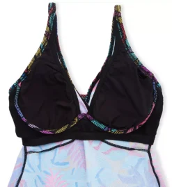 Sunsets Panama Palms Forever Black Tropical Plunge Underwire Tankini Swim Top -Her Room US sunsets suns01 77ppm cs5