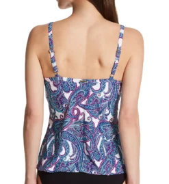 Sunsets Regatta Paisley Forever Tankini – Bra-Sized Underwire Twist Front Swim Top -Her Room US sunsets suns01 77rp bs