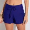 Sunsets Indigo Laguna High-Rise Swim Short – Modest Built-in Brief Bottoms with Side Pockets