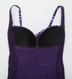 Sunsets Mystic Palms Sienna Swim Dress – Vintage Tropical Sweetheart Neckline One Piece -Her Room US sunsets suns01 983mps cs2