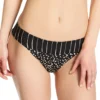 Swim Systems Black Sand Bliss Reversible Banded Swim Bottom – Striped and Polka Dot Mid-Rise Bikini -Her Room US swim systems swim01 b308bs gs