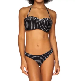 Swim Systems Ellie Black Sand Reversible Bikini Bottom – Stripe to Animal Print Tab Side Swimwear -Her Room US swim systems swim01 b309bs cs1