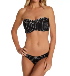 Swim Systems Ellie Black Sand Reversible Bikini Bottom – Stripe to Animal Print Tab Side Swimwear -Her Room US swim systems swim01 b309bs cs2