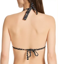 Swim Systems Black Sand Mila Triangle Halter – Recycled Fabric Wireless Swim Top -Her Room US swim systems swim01 t502bs bs