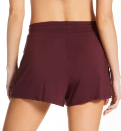 Tommy John Second Skin Lounge Short - Black Micro Modal Soft Knit Sleep Shorts -Her Room US tommy john tj01 1001900 bs