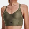 Under Armour HeatGear Infinity Medium Impact Ribbed Sports Bra -Her Room US under armour ua01 1365772 gs