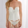 Lace Plunge Low Back Bustier With Garters -Her Room US va bien vab001 6363 gs