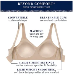 Beyond Comfort Simple Sizing Wirefree Bra -Her Room US vanity fair vf001 72204 cs6