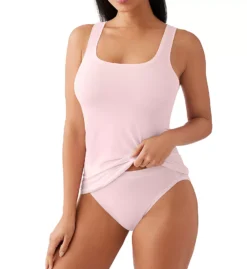 Wacoal Understated White Supima Cotton Ribbed Tank Top – Fitted Scoop Neck Camisole -Her Room US wacoal wac001 815362 cs1