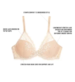 Wacoal Embrace Lace Plunge Underwire Bra -Her Room US wacoal wac001 853291 cs3